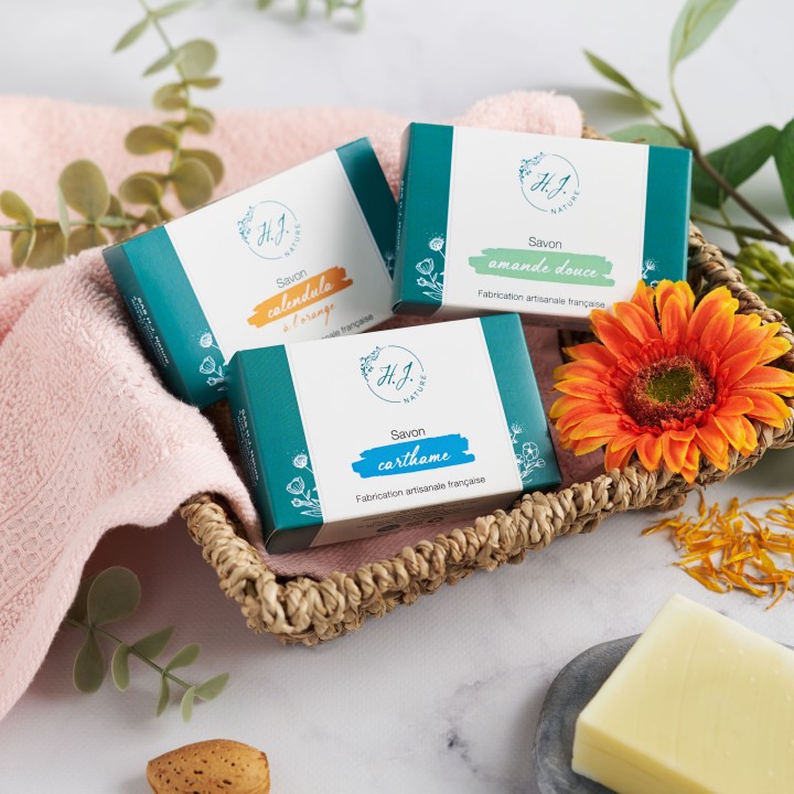Pflegeseife 3-er Pack (Mandelöl - Saflor - Calendula)