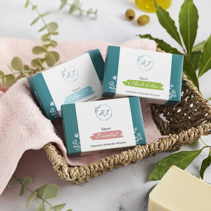 Lot de 3 savons (Alep - Olive - L'essentiel)